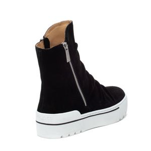 J/Slides Black Suede Nila Booties